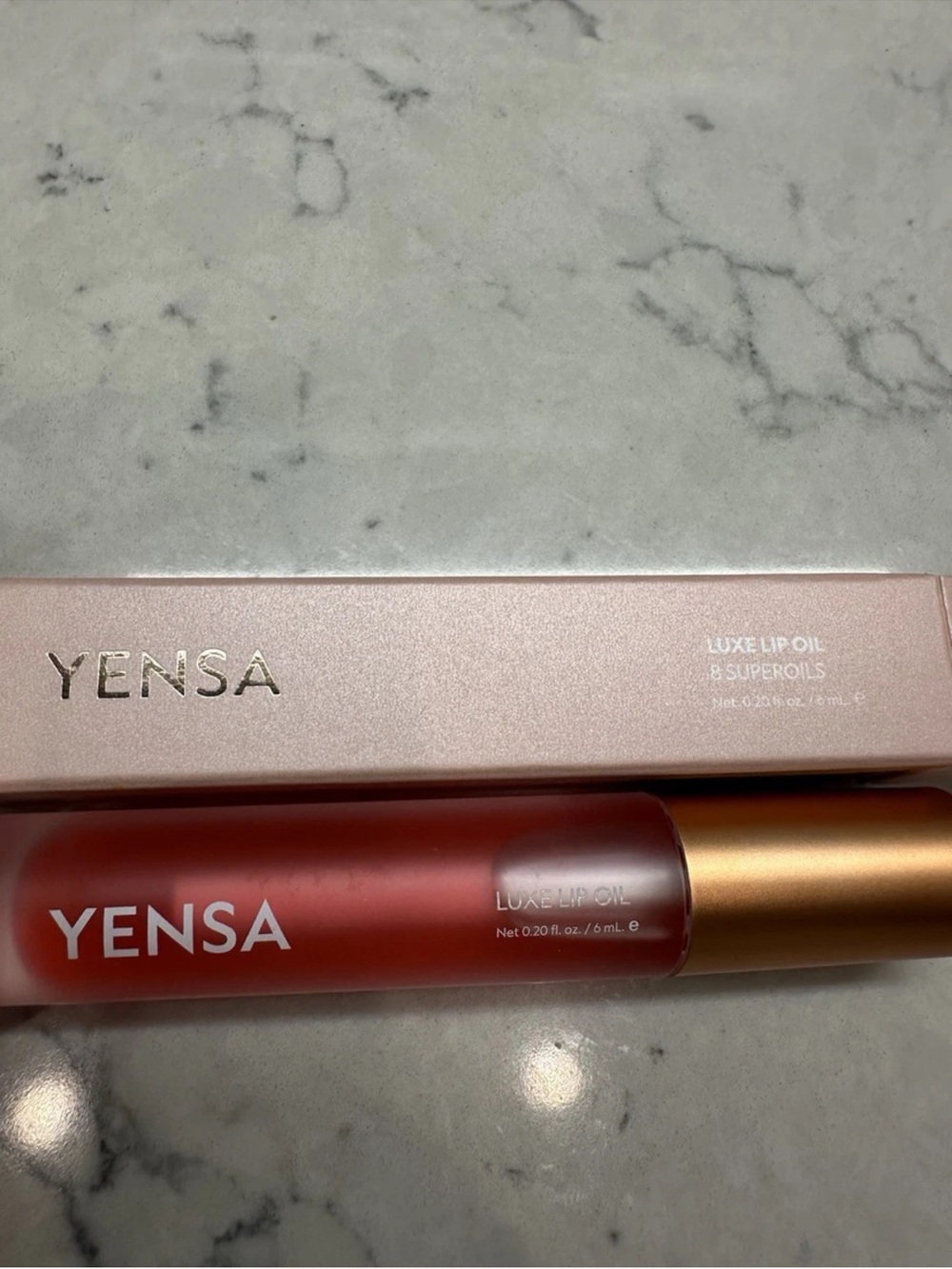 YENSA Luxe Lip Oil – Sheer Rose Coral Hydration